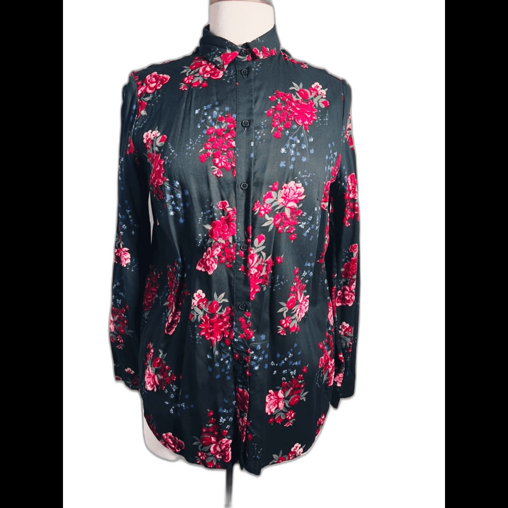 H&M Blouse Size 6 Modern's Romantic Academia English Garden Floral Top